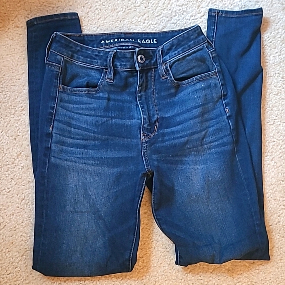 AE Blue Skinny Jeans